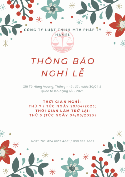 THÔNG BÁO NGHỈ LỄ 2023