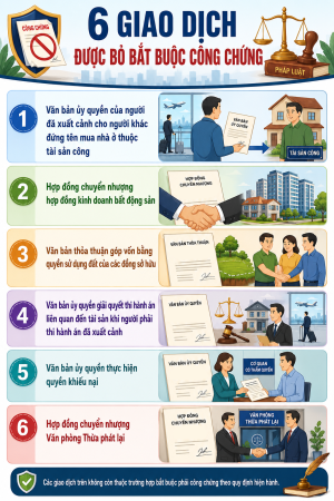 Từ ngày 01/01/2027, bỏ bắt buộc công chứng đối với 6 loại giao dịch