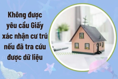Không được yêu cầu Giấy xác nhận cư trú nếu đã tra cứu được dữ liệu từ 01/7/2026