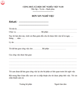 Mẫu đơn xin nghỉ việc mới nhất 2022 và cách viết đơn xin nghỉ việc