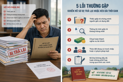 Lưu ý để người dân tránh bị trả lại hồ sơ khi thực hiện thủ tục đăng ký đất đai
