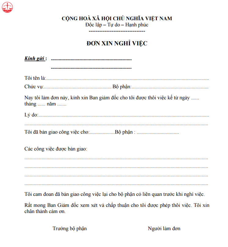 Mẫu đơn xin nghỉ việc mới nhất 2022 và cách viết đơn xin nghỉ việc